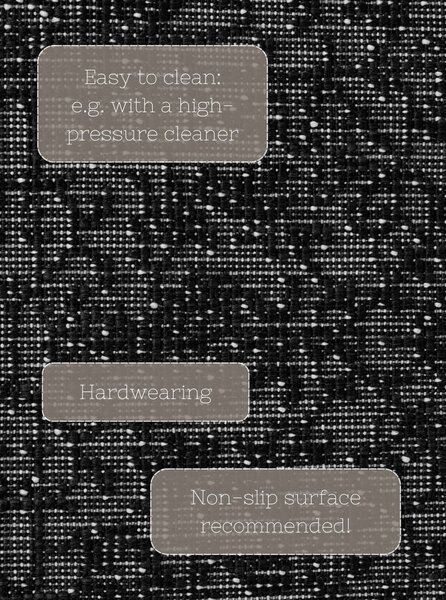 Črno-bel zunanji in notranji tekač 80x250 cm Duet Kona – NORTHRUGS