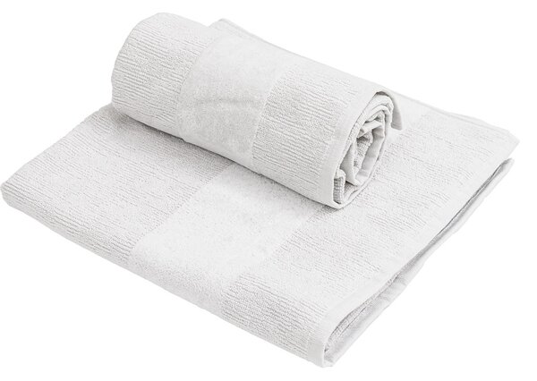 Set brisač CARRARA 1 kos 60x100 cm in 1 kos 40x55 cm 100% bombaž, bela