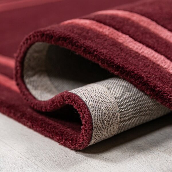Bordo rdeča ročno tkana volnena preproga 200x290 cm Gatsby – Flair Rugs