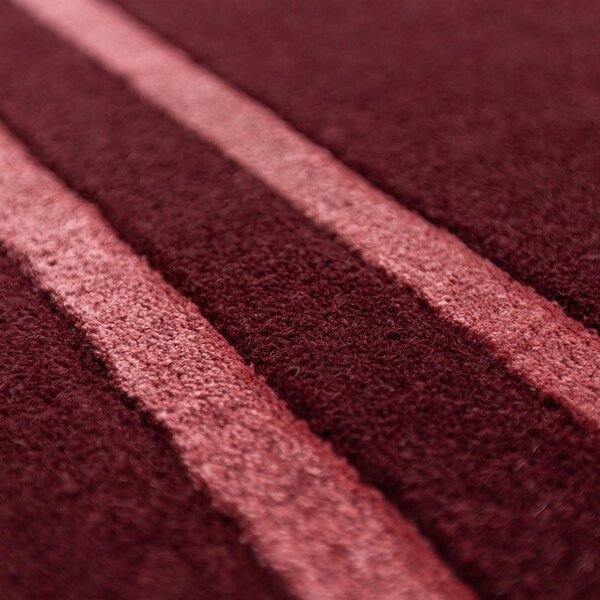 Bordo rdeča ročno tkana volnena preproga 200x290 cm Gatsby – Flair Rugs