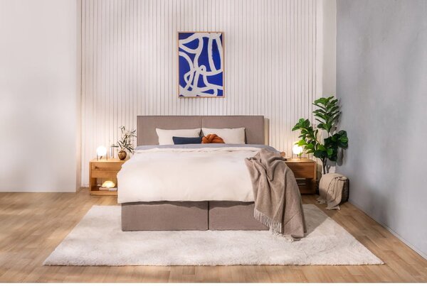Sivorjava boxspring postelja 160x200 cm Olia Bold – Bonami Selection