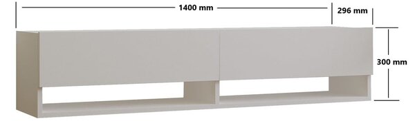 Bela TV omarica 141x31x30 cm Arges – Kalune Design