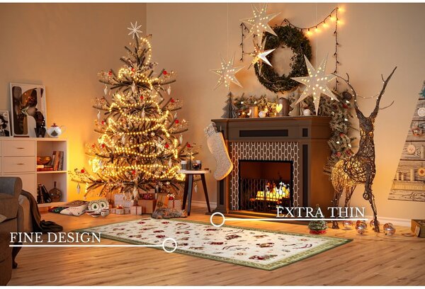 Zelen tekač z božičnim motivom iz mešanice bombaža 80x200 cm Toy's Delight Green Christmas – Villeroy&Boch