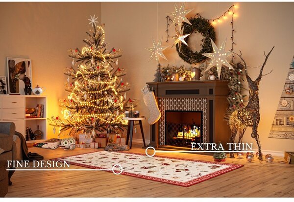 Rdeč tekač z božičnim motivom iz mešanice bombaža 80x200 cm Toy's Delight Red Christmas – Villeroy&Boch