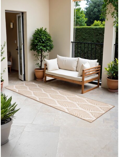 Bež-slonokoščen zunanji in notranji tekač 80x250 cm Duet Liora – NORTHRUGS