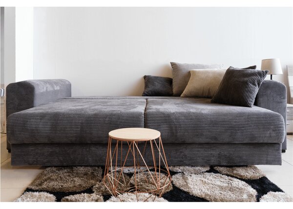 KONDELA Zelo prostoren kavč, siva/svetlo siva/bež, GILEN BIG SOFA