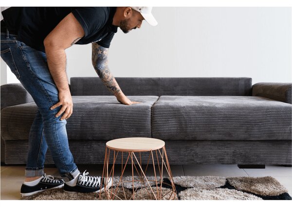 KONDELA Zelo prostoren kavč, siva/svetlo siva/bež, GILEN BIG SOFA