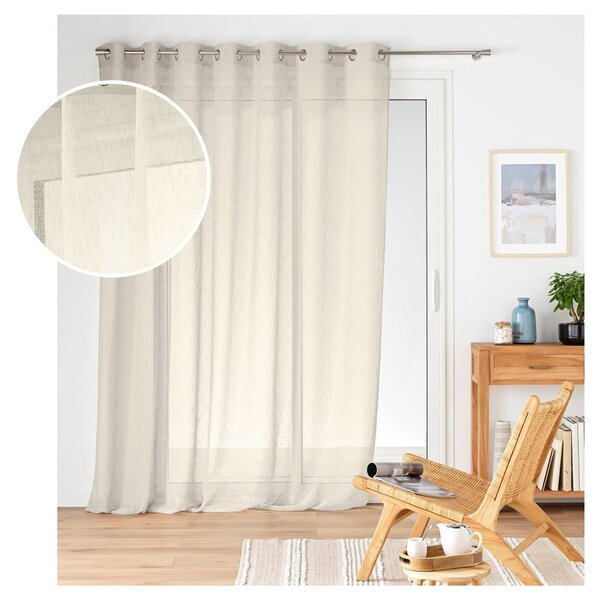 Prosojna zavesa v naravni barvi 240x240 cm Carlin – douceur d'intérieur