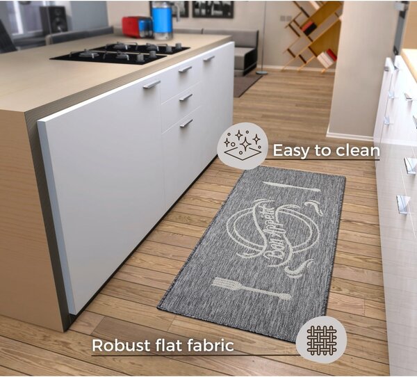 Sivo-bež tekač 62x150 cm Cucina – Hanse Home
