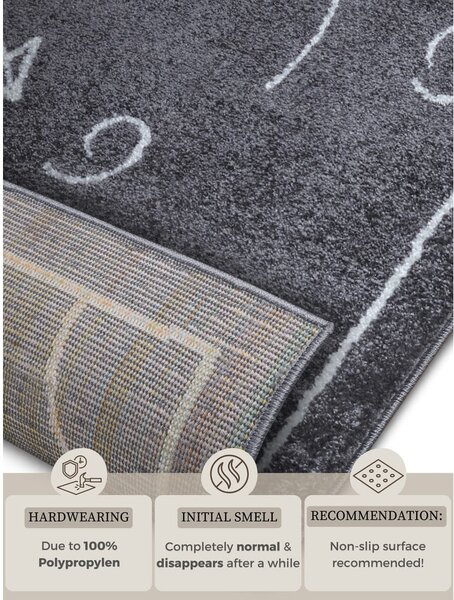 Temno siva otroška preproga 120x170 cm Gameplan – Hanse Home