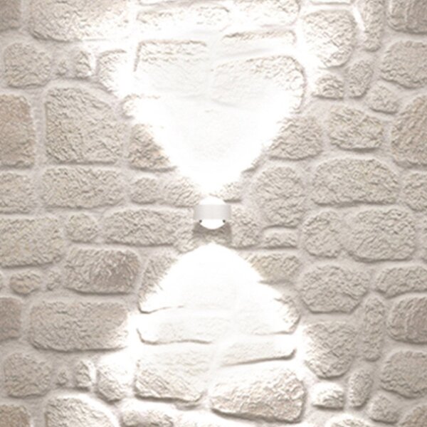 Top Light Puk Mini Wall LED 2x8W leče prozorne, bela mat, zatemnjen, Bela, Dnevna soba / jedilnica, Kovina, Dizajn