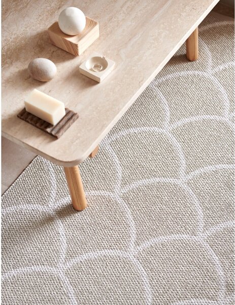 Kremno bel zunanji in notranji tekač 70x225 cm Kotte Linen – Pappelina