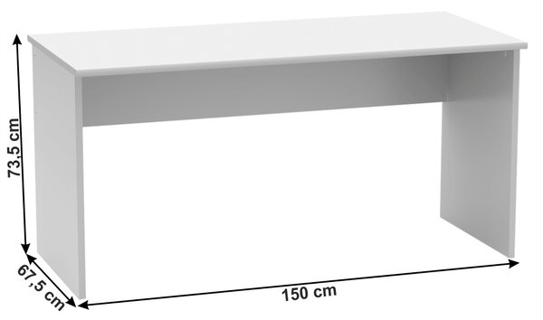 KONDELA Pisalna miza, bela, JOHAN 2 NEW 01