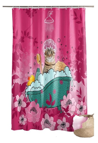 Zavesa za tuš 180x200 cm Chatibulle – douceur d'intérieur