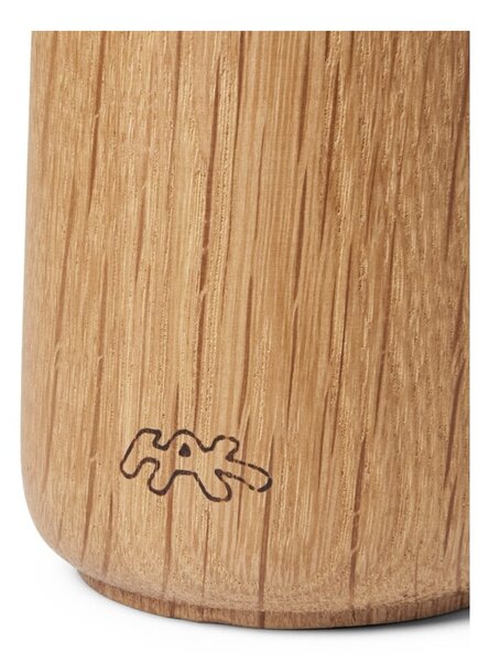 Mlinček za začimbe iz hrastovega lesa s temno modrimi porcelanskimi detajli Kähler Design Hammershoi, višina 17,5 cm