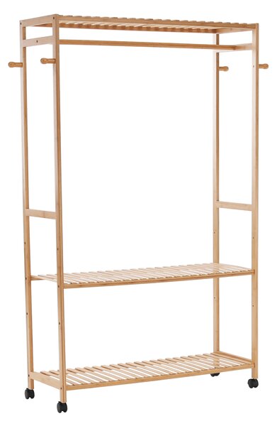 KONDELA Organizator garderobe, natur bambus, MELAR