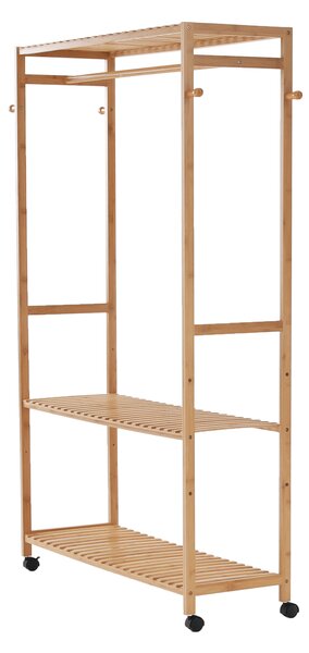 KONDELA Organizator garderobe, natur bambus, MELAR