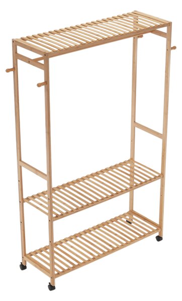 KONDELA Organizator garderobe, natur bambus, MELAR