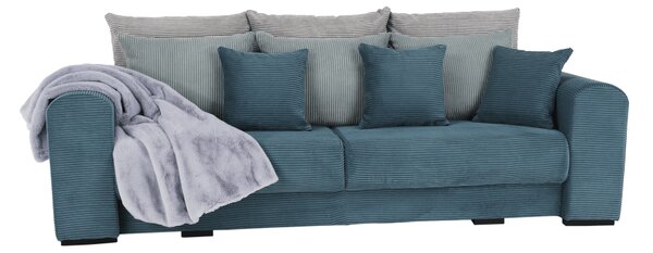 KONDELA Zelo prostoren kavč, modra/mentol/svetlo siva, GILEN BIG SOFA
