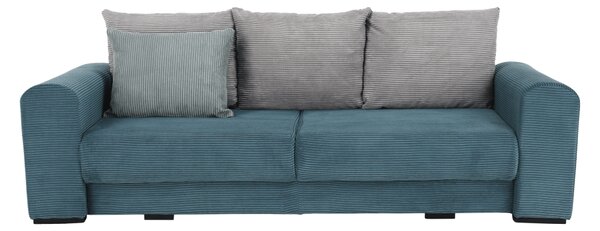 KONDELA Zelo prostoren kavč, modra/mentol/svetlo siva, GILEN BIG SOFA
