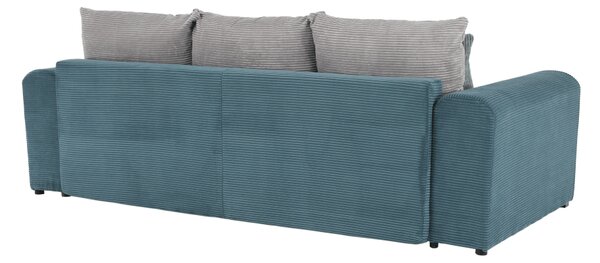KONDELA Zelo prostoren kavč, modra/mentol/svetlo siva, GILEN BIG SOFA