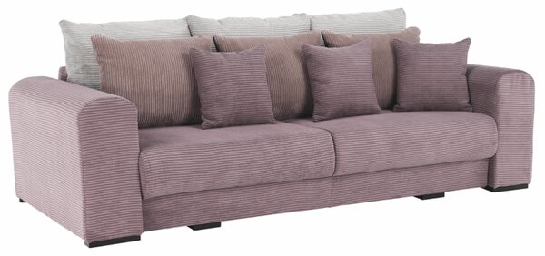 KONDELA Zelo prostoren kavč, vijolična/umazano roza/bež, GILEN BIG SOFA