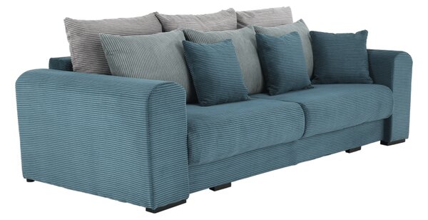 KONDELA Zelo prostoren kavč, modra/mentol/svetlo siva, GILEN BIG SOFA