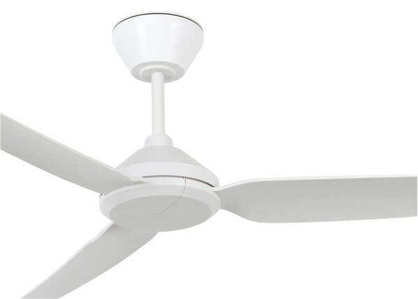 Beacon Lighting Stropni ventilator Polis, bel, DC, tiho delovanje, premer 137 cm, IP55, Bela, Dnevna soba / jedilnica, Plastika, Sodobni