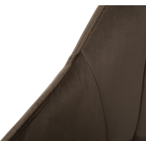 KONDELA Vrtljiv stol, Velvet, sivorjava taupe/bukev, DALIO