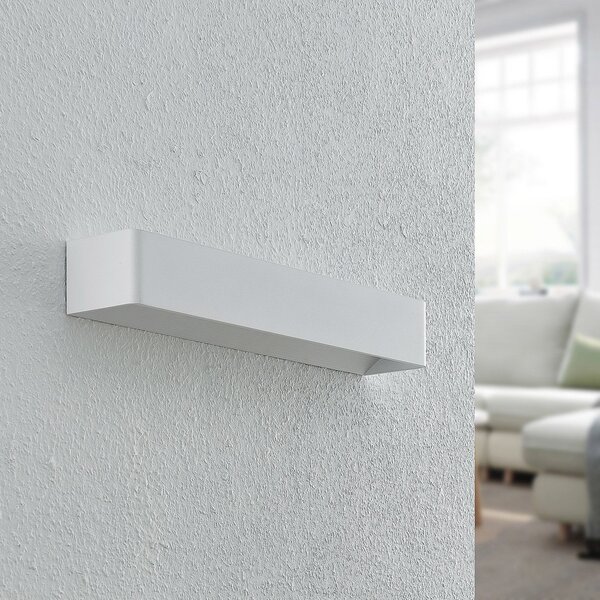 Arcchio LED stenska svetilka Karam, 53 cm, bela, kovina, gor/dol, zatemnjen, Bela, Dnevna soba / jedilnica, Kovina, Sodobni