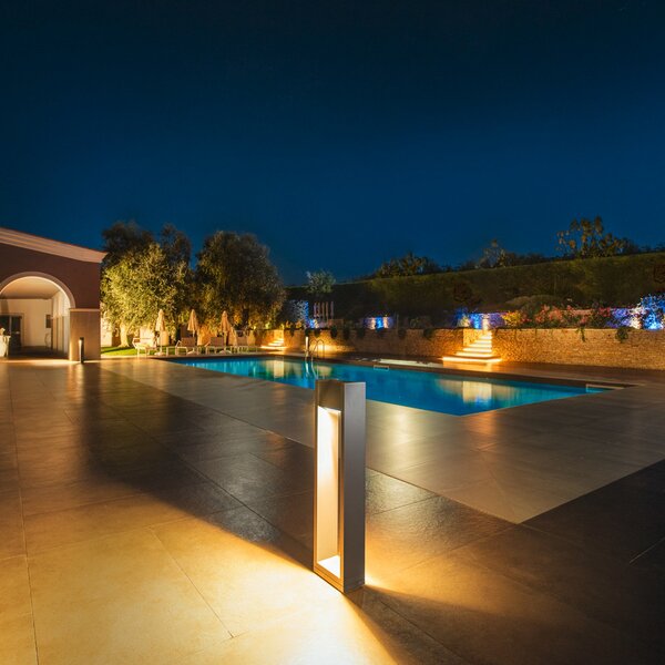 SLV Quad Pole LED projektor, antracit, aluminij, višina 90 cm, Črna, Aluminij, Sodobni