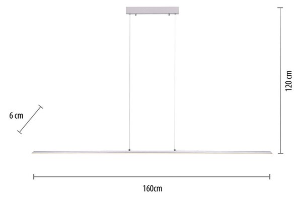 PURE LED viseča luč Lite, srebrna, 160 cm, CCT, možnost zatemnitve, zatemnjen, Siva, Dnevna soba / jedilnica, Aluminij, Sodobni