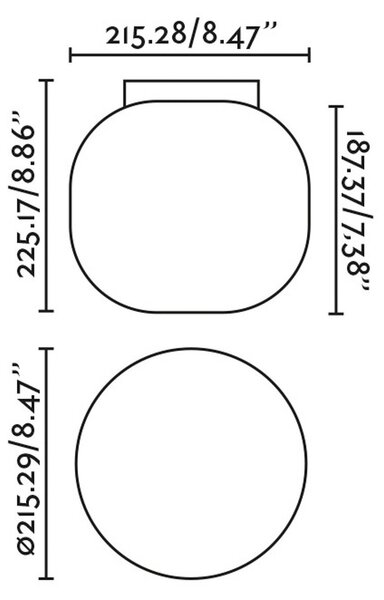FARO BARCELONA Stropna svetilka za kopalnico Amelia, črna/opalska, steklo, Ø 21,5 cm, zatemnjen, Črna, Kopalnica, Steklo, Sodobni