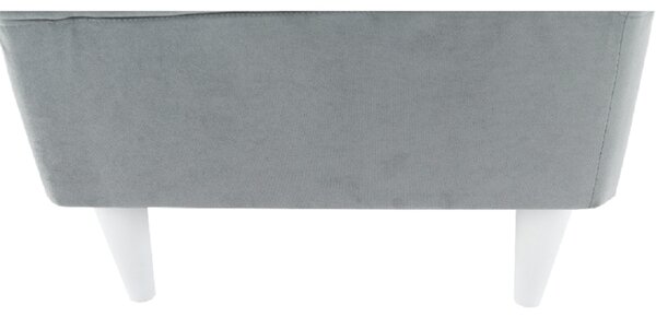 KONDELA Taburet, svetlo siva/bela, RUFINO 3 NEW
