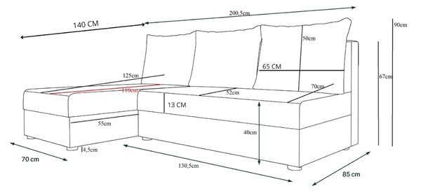 Temno zelena raztegljiva kotna sedežna garnitura VALERIO SLIM, 200x140 cm, obojestranska + 2 blazini GRATIS
