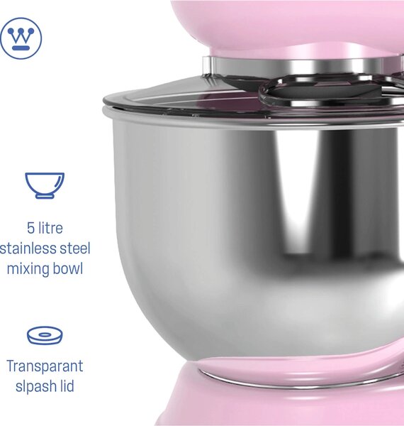 Westinghouse Retro Pink stoječi mešalnik