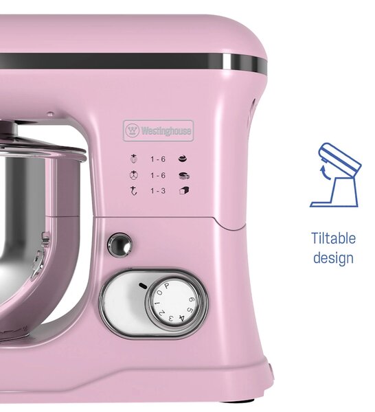 Westinghouse Retro Pink stoječi mešalnik