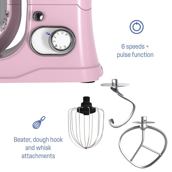 Westinghouse Retro Pink stoječi mešalnik