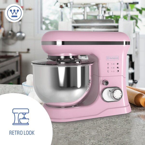 Westinghouse Retro Pink stoječi mešalnik