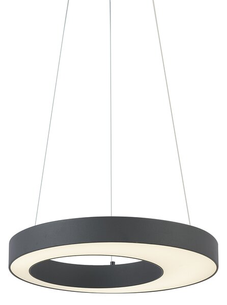 Moderna viseča svetilka črna 50 cm vklj. LED 3-stopenjsko zatemnjevanje - Organici