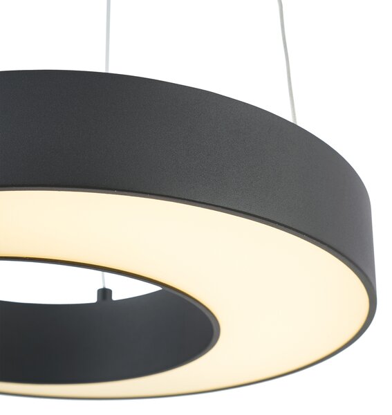 Moderna viseča svetilka črna 50 cm vklj. LED 3-stopenjsko zatemnjevanje - Organici
