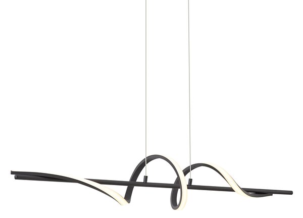 Dizajnerska viseča svetilka črna 110cm vklj. LED 3-stopenjsko zatemnjevanje - Wokkel