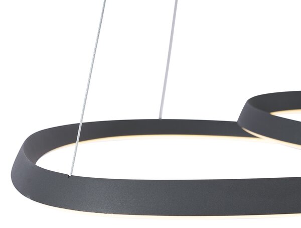 Skandinavska viseča svetilka črna 72 cm vklj. LED s 3-stopenjskim zatemnjevanjem - Circuit