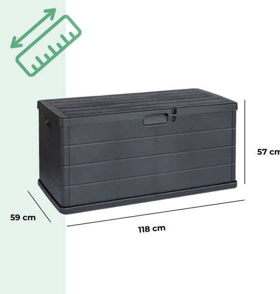 Škatla za shranjevanje ALPHA, 340L, 118x59x57cm, antracit I.P.A.E-Progarden