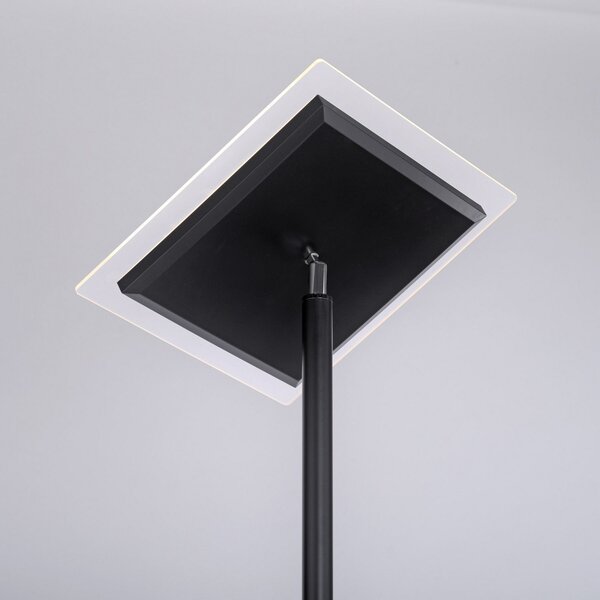 JUST LIGHT. GmbH Hans LED talna svetilka s svetilko za branje, kotna, črna, zatemnjen, Črna, Dnevna soba / jedilnica, Kovina, Sodobni, Svetilka za branje