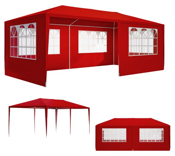 Paviljon za zabave NEAPOL, 3x6m, rdeč Jurhan