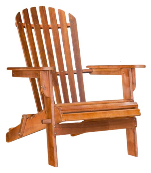 Vrtni ležalnik ADIRONDACK, zložljiv, 69 x 84 x 94 cm, naravno rjava Casaria