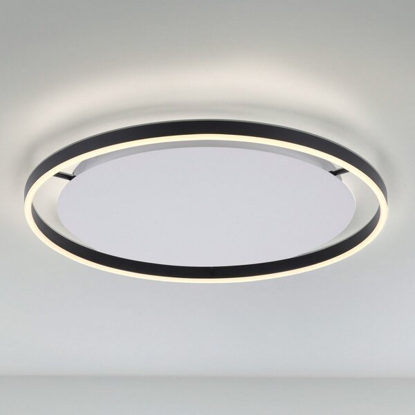 JUST LIGHT. GmbH LED stropna svetilka Ritus, Ø 58,5 cm, antracit, zatemnjen, Črna, Dnevna soba / jedilnica, Kovina, Sodobni