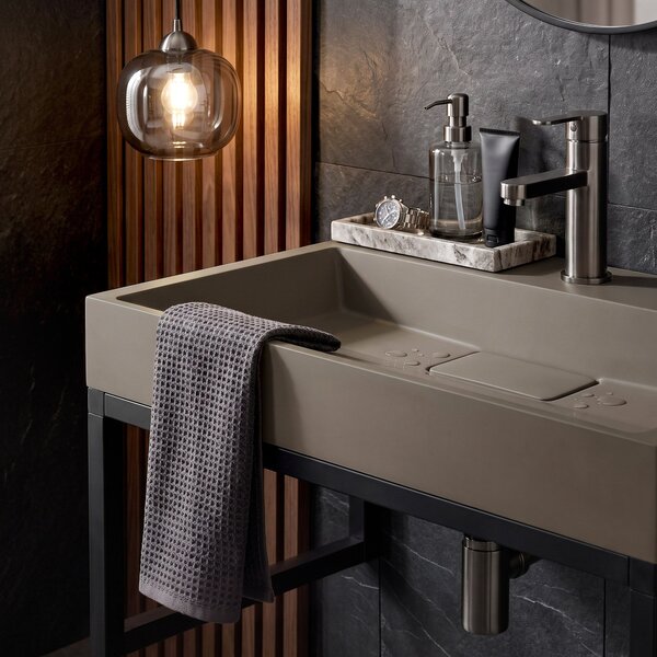 Konglomeratni umivalnik Rea GOYA 50CM Taupe + okvir