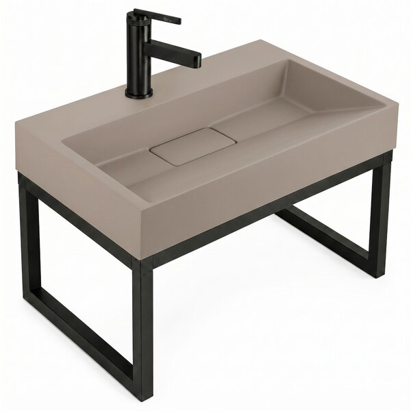 Konglomeratni umivalnik Rea GOYA 50CM Taupe + okvir
